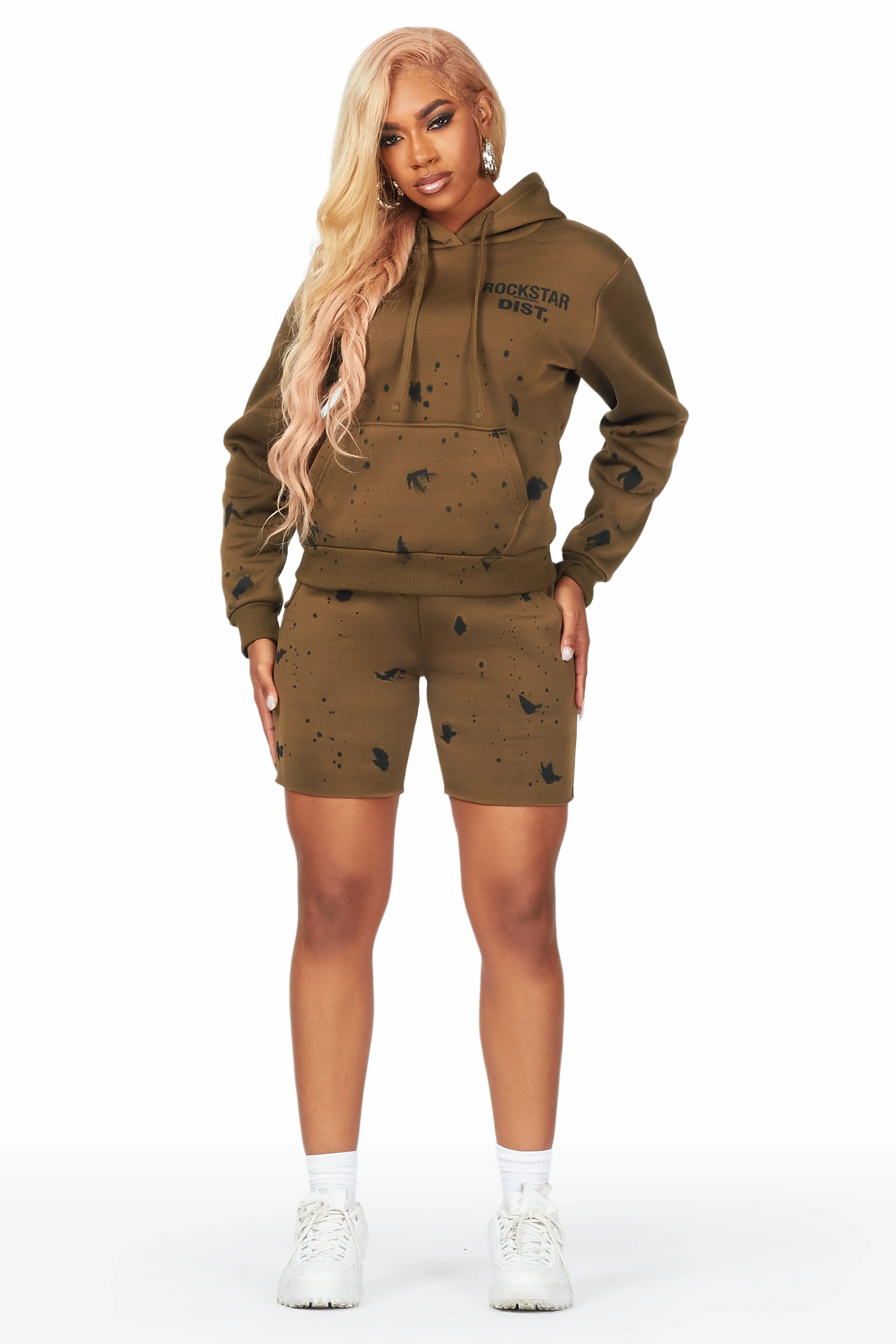 Just Between Us Olive Short Set