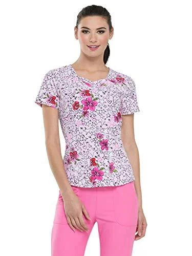 heartsoul HS616 Women's Print Scrub Top