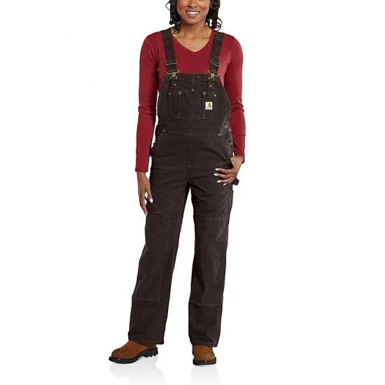 Carhartt WR006 Women's Sandstone Bib Overall Unlined 14 X 32