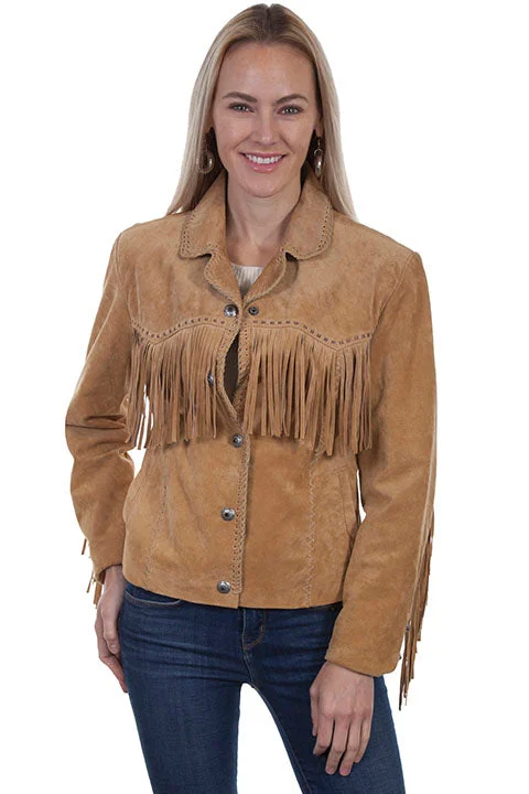 Women's Leather Fringe Jacket