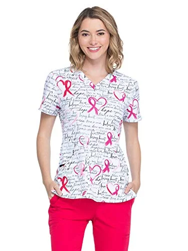 Cherokee EL615 Elle Prints Women Scrubs Top V-Neck