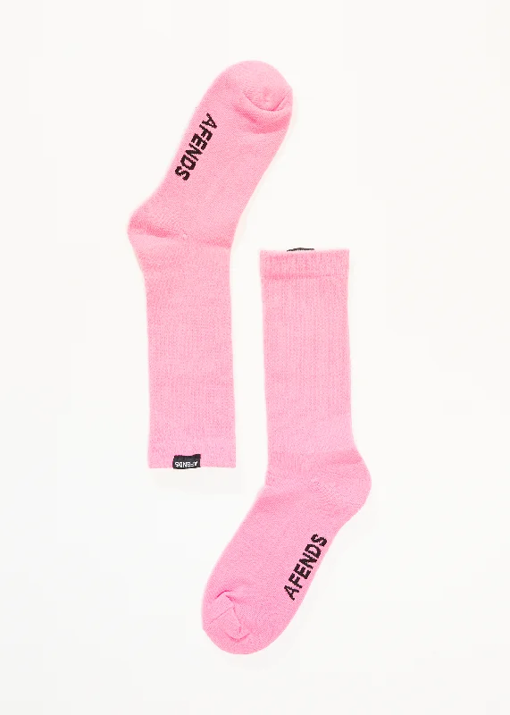 AFENDS Mens Everyday - Socks One Pack - Pink