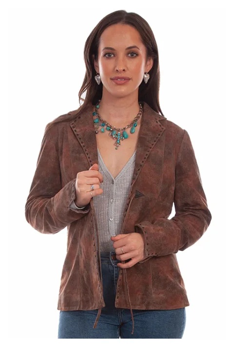 Women's Alisha Chocolate Lamb Suede Jacket