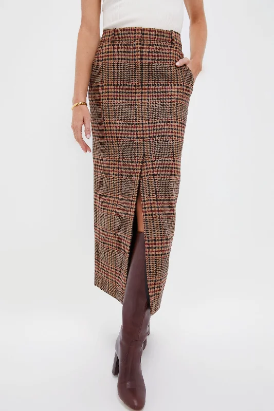 Camel and Black Maxine Skirt