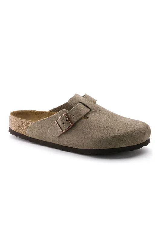 Birkenstock Boston Soft Footbed Clogs for Men in Taupe | 560771-M