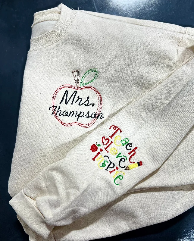 Teacher Embroidered Crew