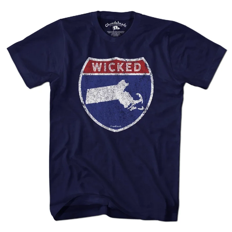 Wicked Massachusetts Highway Sign T-Shirt