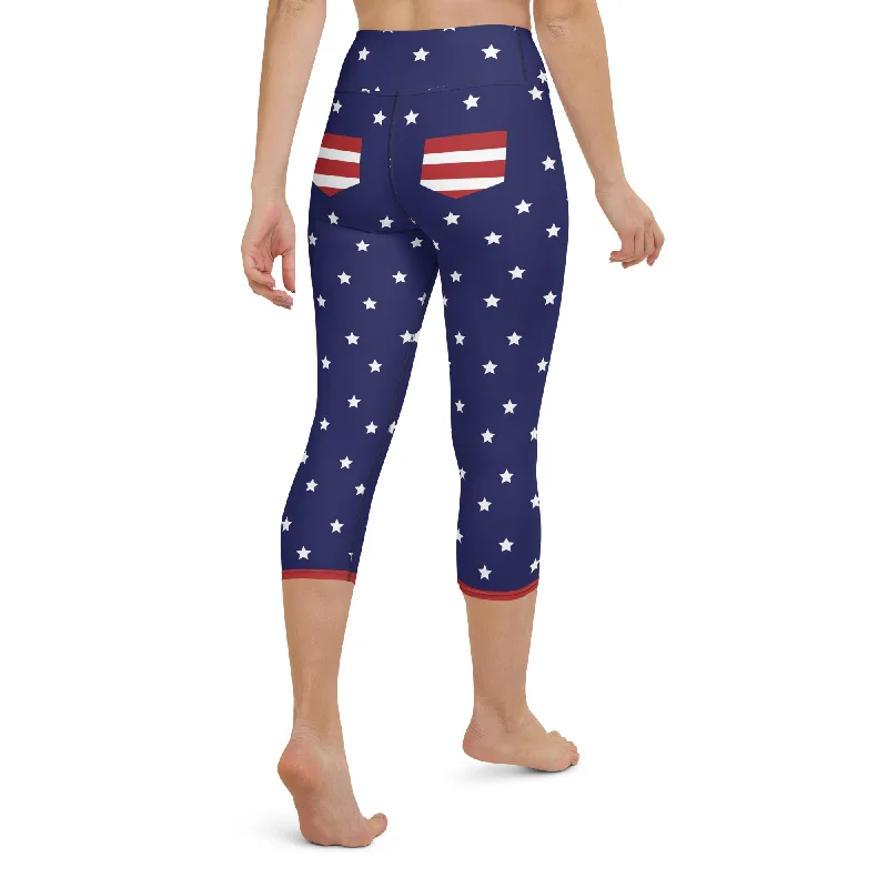 Cool Patriotic Yoga Capris