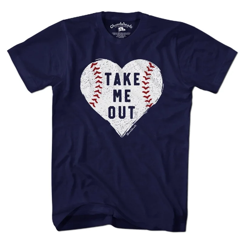 Take Me Out Baseball Heart T-Shirt