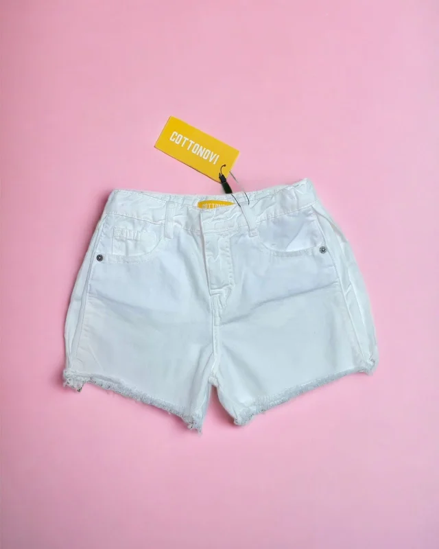 Girls White short jeans