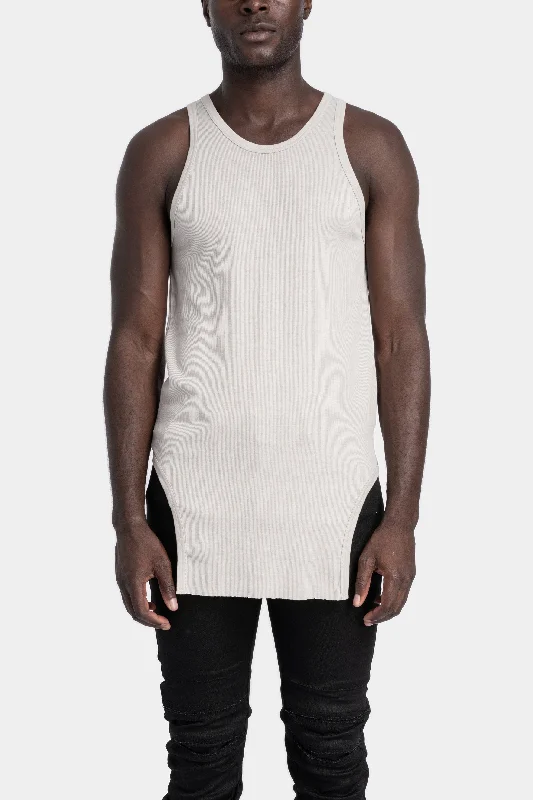 Shaped hem tank top, Plaster