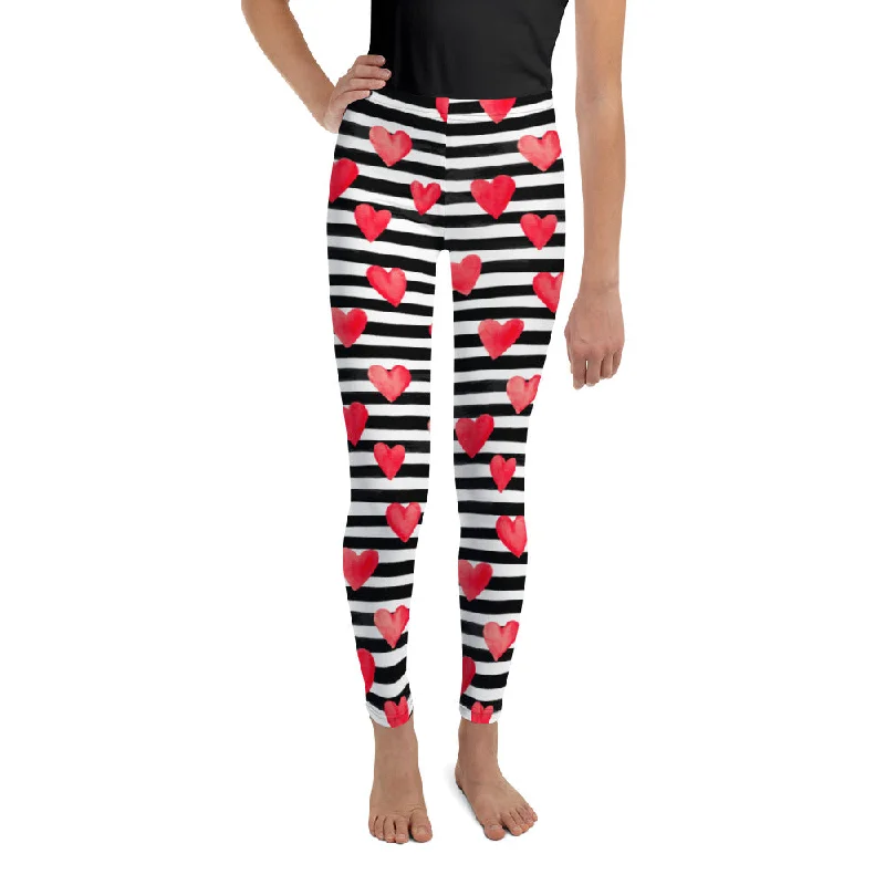 Stripes & Hearts Youth Leggings