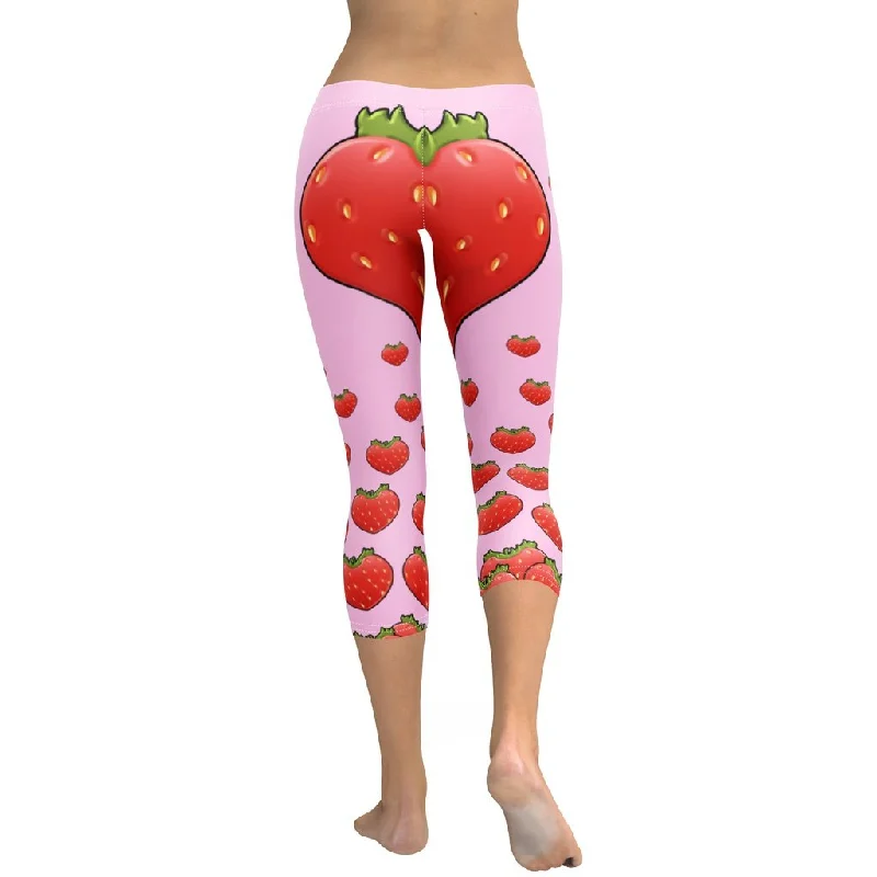 Strawberry Heart Shaped Capris