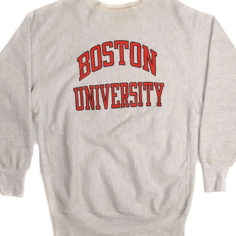 VINTAGE CHAMPION REVERSE WEAVE BOSTON UNIVERSITY SWEATSHIRT 1990S XL MADE USA