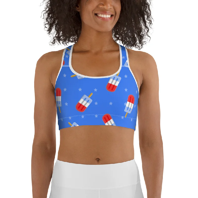 Popsicle Pattern Sports Bra