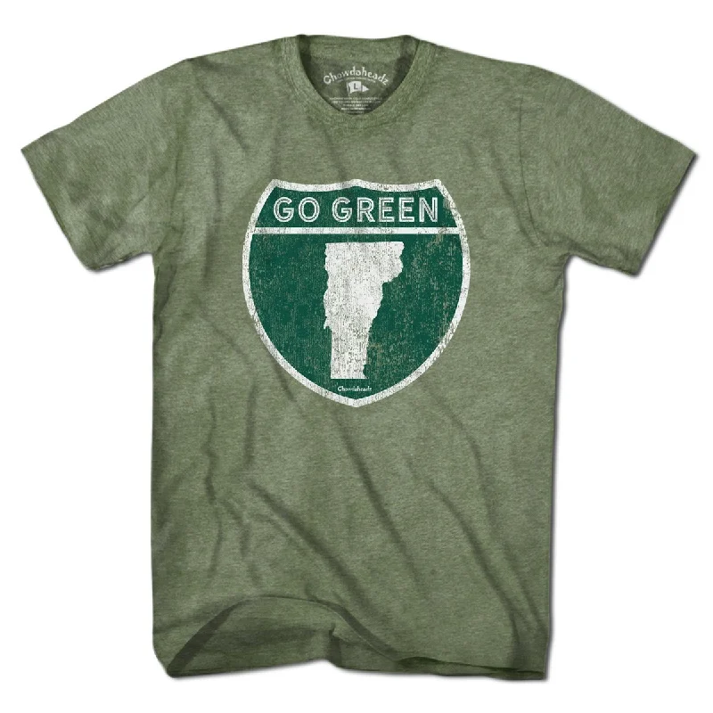 Go Green Vermont Highway Sign T-Shirt