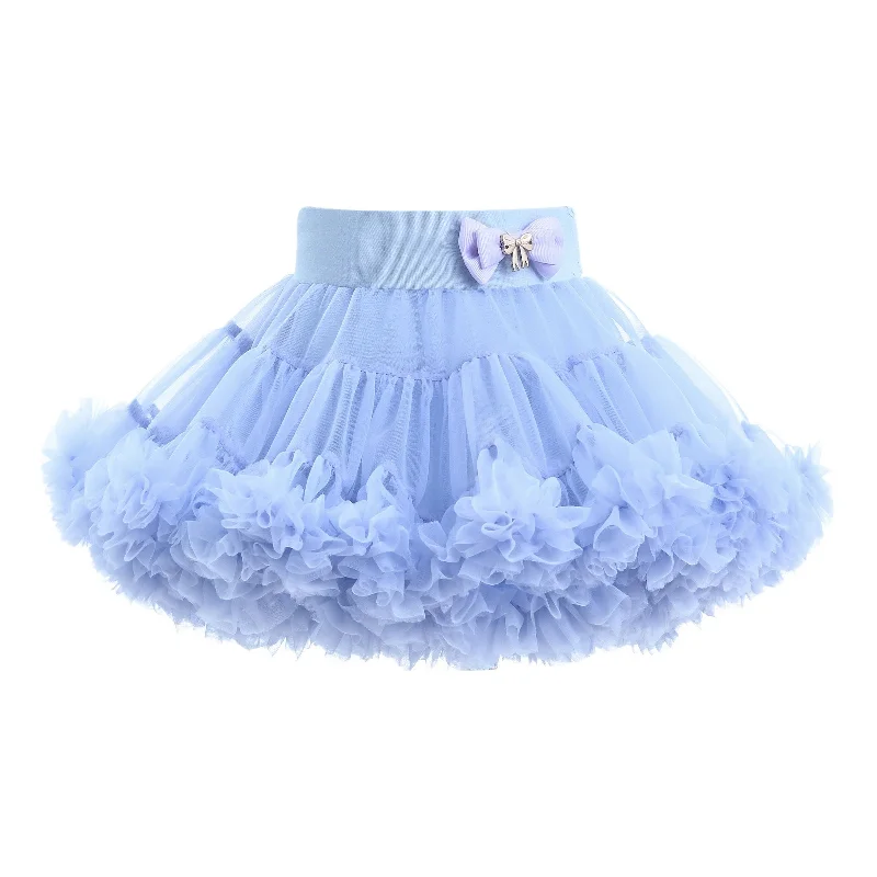 Purple Pastel Bow Tulle Skirt