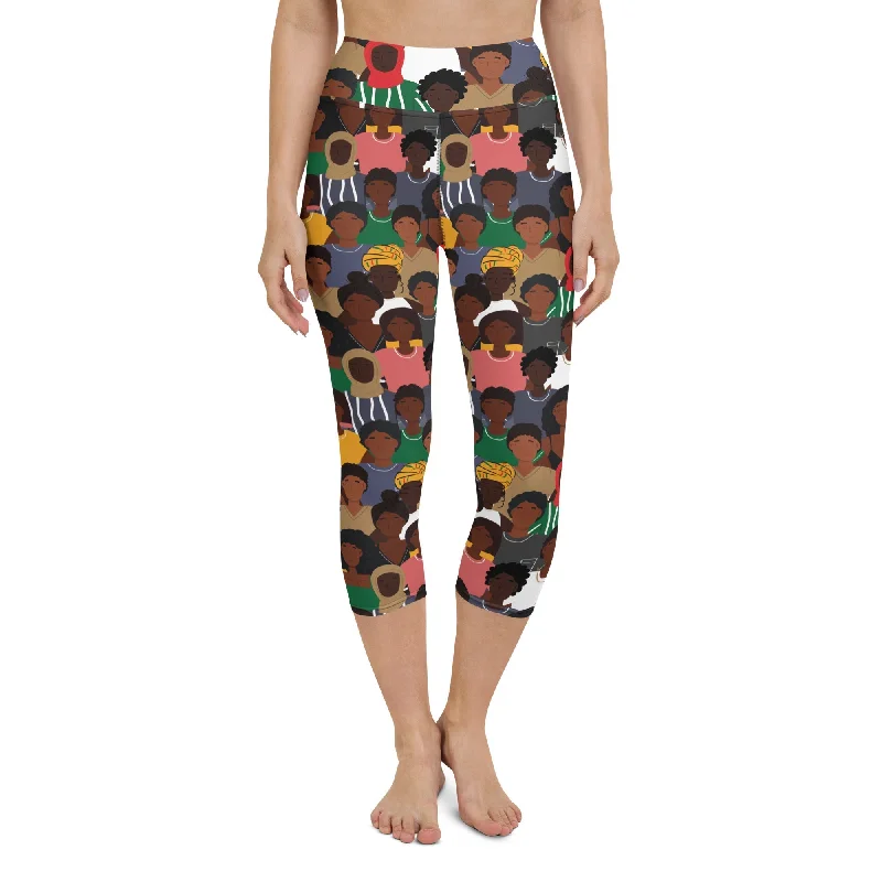 Black History Celebration Yoga Capris