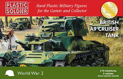 The Plastic Soldier Company 1/72 British A9 Cruiser Tank (x3)