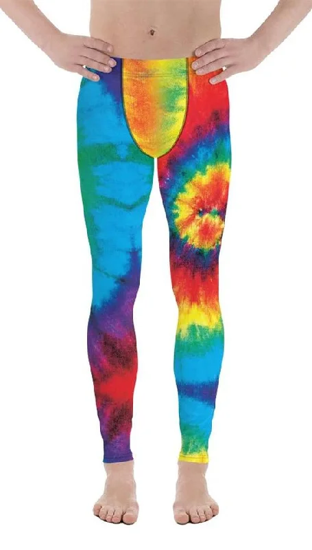 Colorful Supernova Tie Dye Men's Leggings