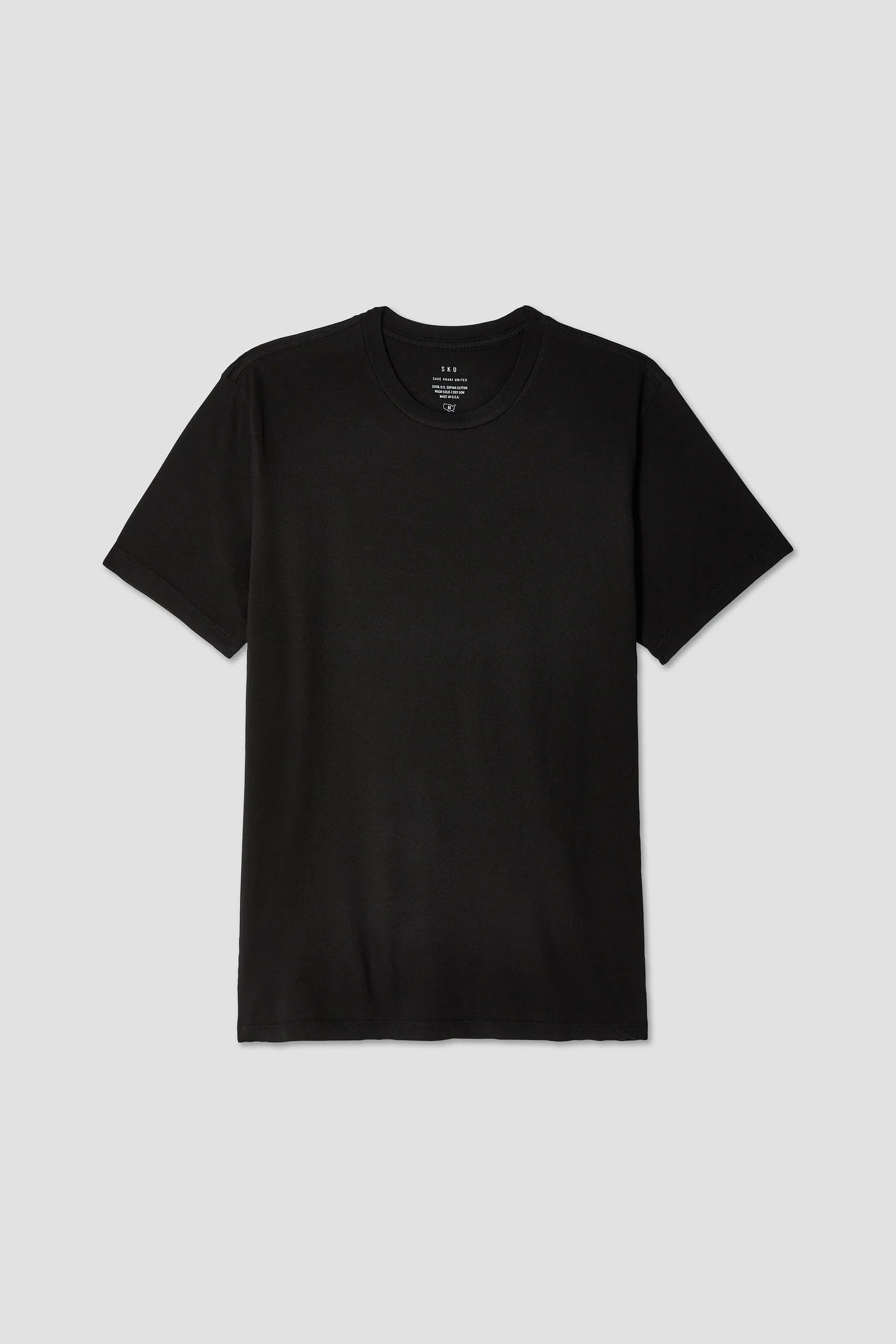 Save Khaki Black Supima Jersey Crew T Shirt