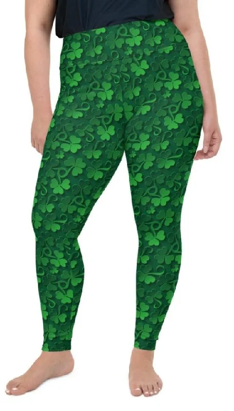 Lucky Shamrock Plus Size Leggings