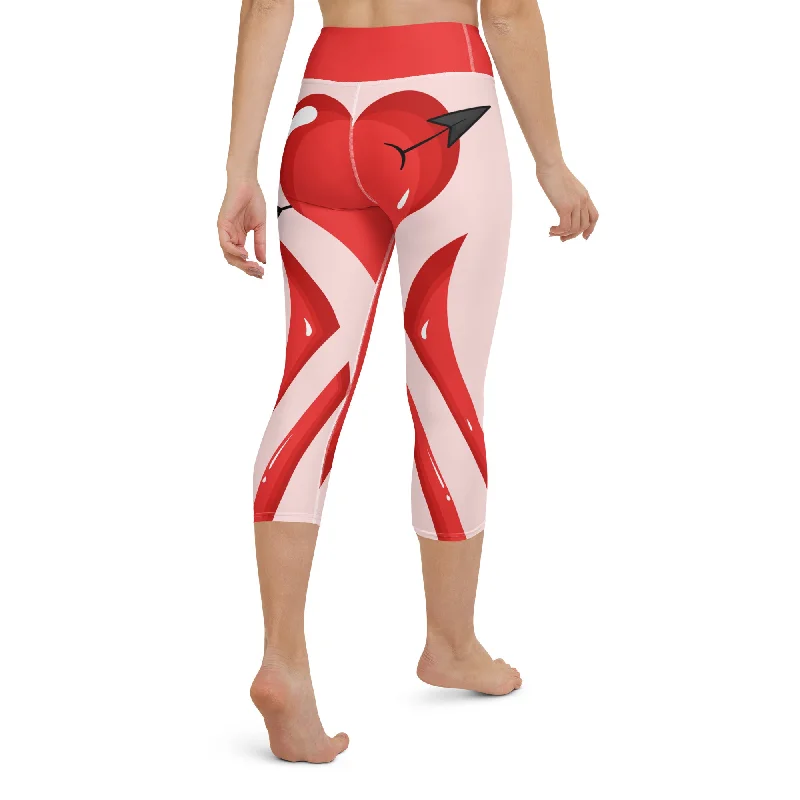 Arrow Heart Shaped Yoga Capris