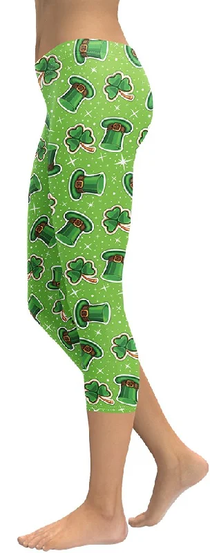 St. Patrick Day Pattern Capris