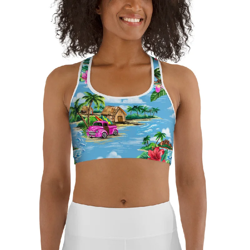 Floral Island Sports Bra