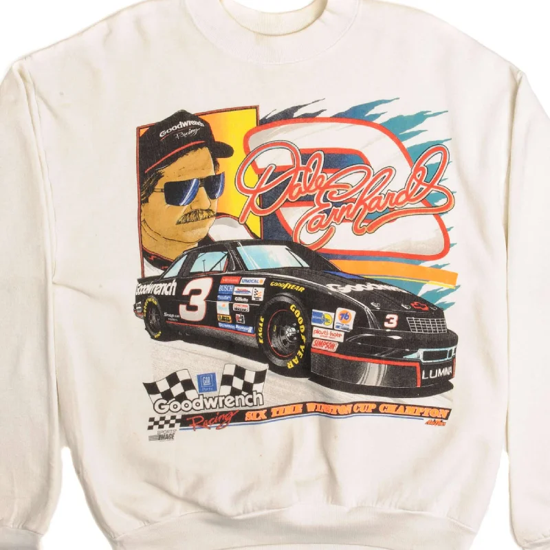 VINTAGE NASCAR DALE EARNHARDT SWEATSHIRT 1990S SIZE MEDIUM MADE IN USA