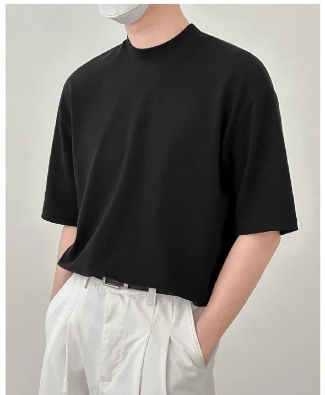 Half-high Collar Short-sleeved T-shirt