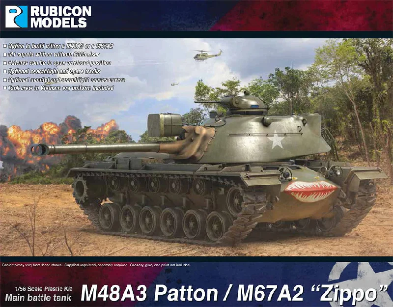 Rubicon 1/56 M48A3 Patton / M67 A2 Zippo