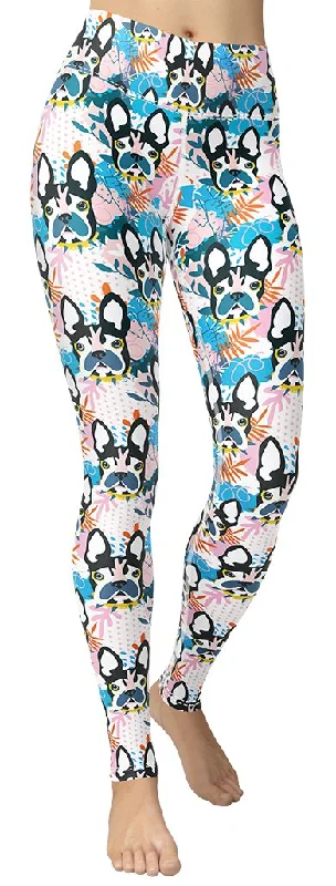 Cute Puppy Print Yoga Leggings