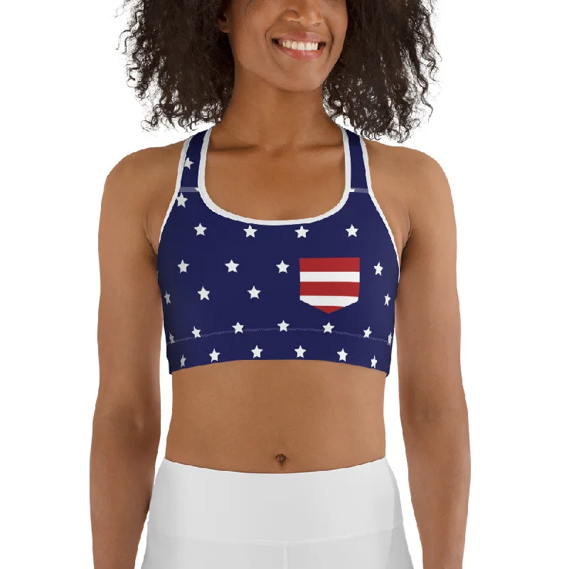 Cool Patriotic Sports Bra