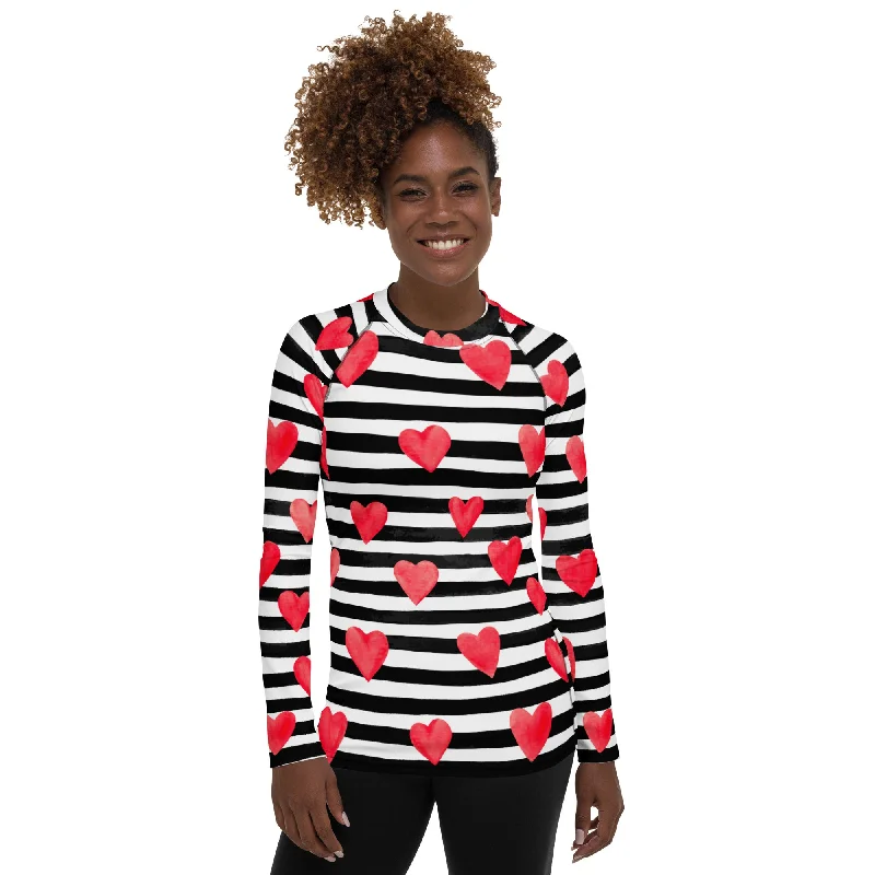 Stripes & Hearts Rash Guard