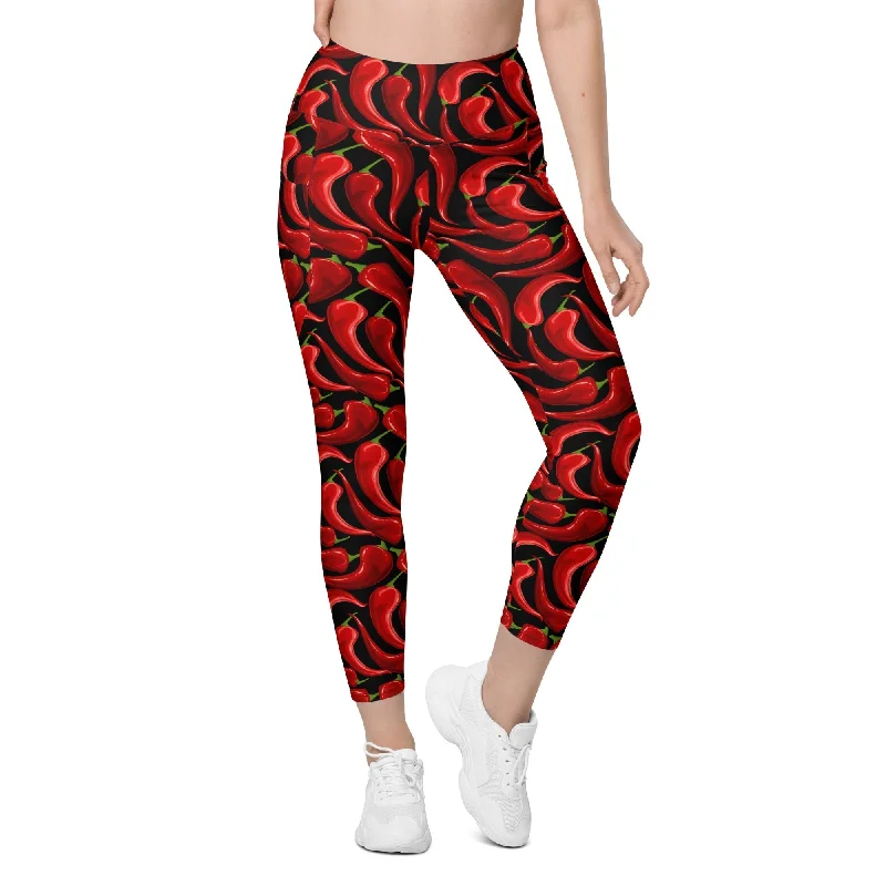 Chilli Pepper Leggings With Pockets