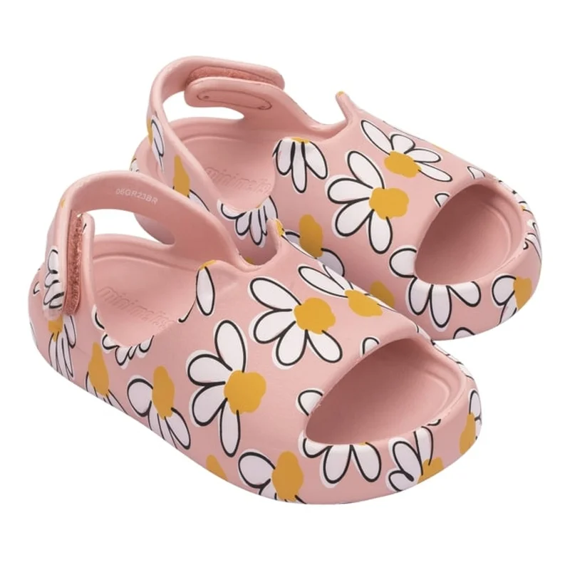 Pink Daisy Print Sandals