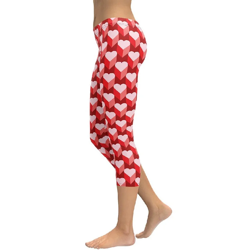 Valentine's Day Heart Capris