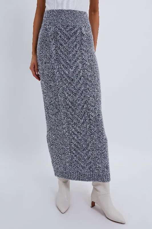 Grey Lynette Cable Skirt