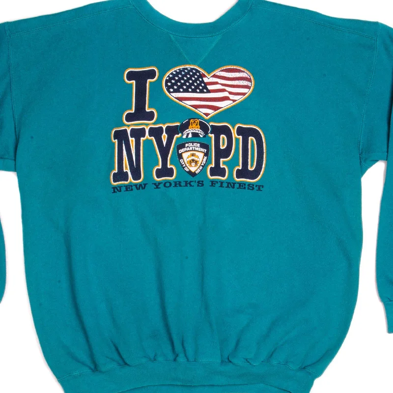 VINTAGE I LOVE NYPD SWEATSHIRT 1990s SIZE LARGE MADE IN USA