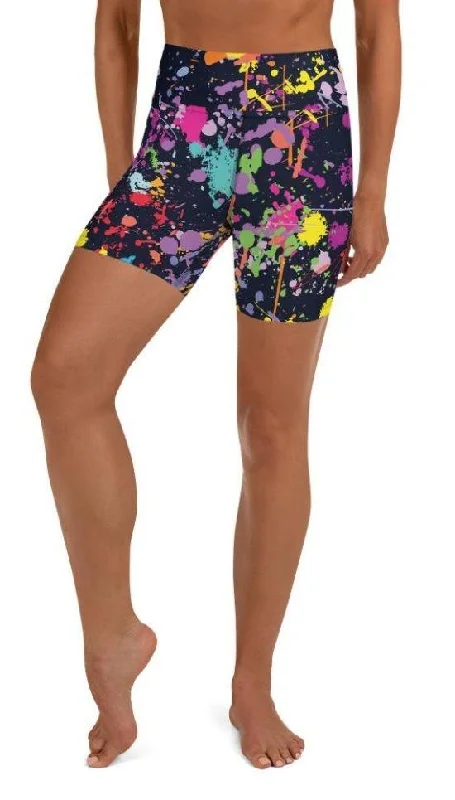 Colorful Abstract Yoga Shorts