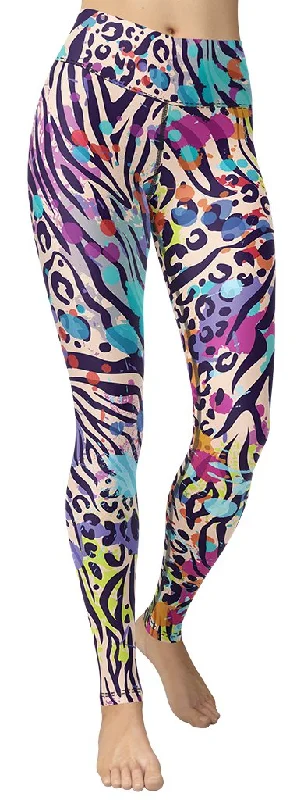 Colorful Animal Print Symbiosis Yoga Leggings