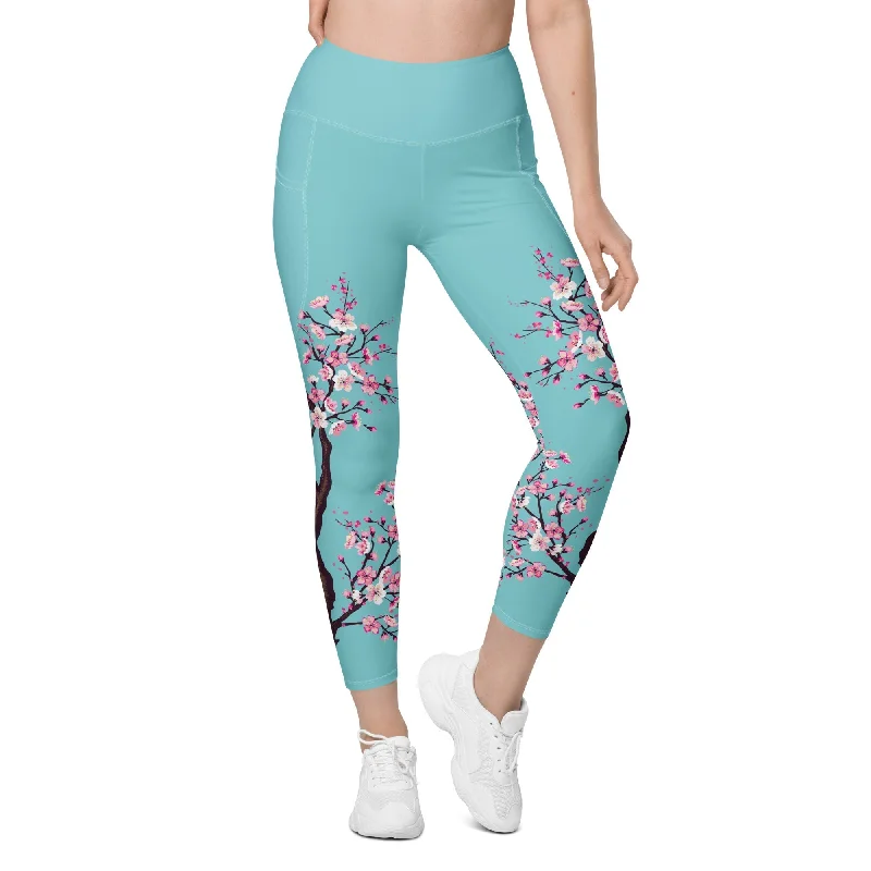 Cherry Blossom Leggings With Pockets