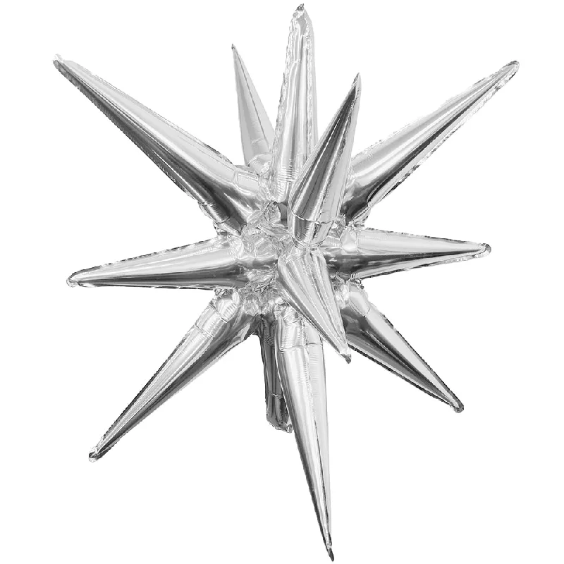 22 inch 3D STAR-BURST ALL-IN-ONE - METALLIC SILVER (AIR-FILL ONLY)