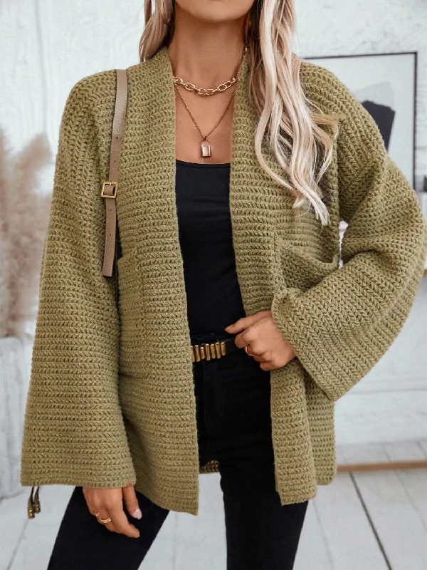 Open Front Long Sleeve Cardigan